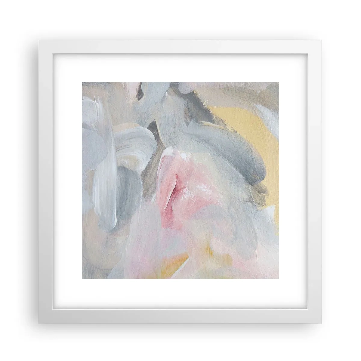 Poster în ramă albă - Într-o lume de pastel - 30x30 cm