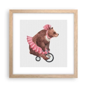 Poster în ramă de stejar deschis - Ce circ! - 30x30 cm