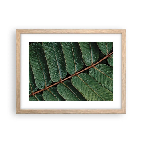 Poster în ramă de stejar deschis - Într-un ritm verde - 40x30 cm