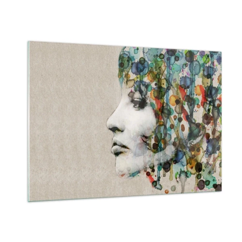 Tablou pe sticlă - A ieșit din cenușiu - 100x70 cm