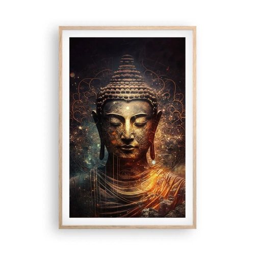 Poster în ramă de stejar deschis - Echilibru spiritual - 61x91 cm