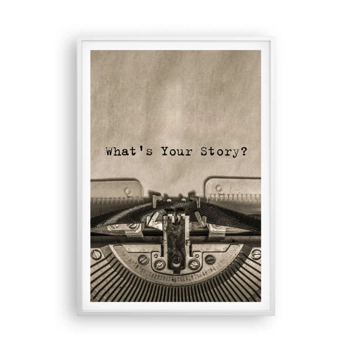 Poster în ramă albă - Spune-mi - 70x100 cm