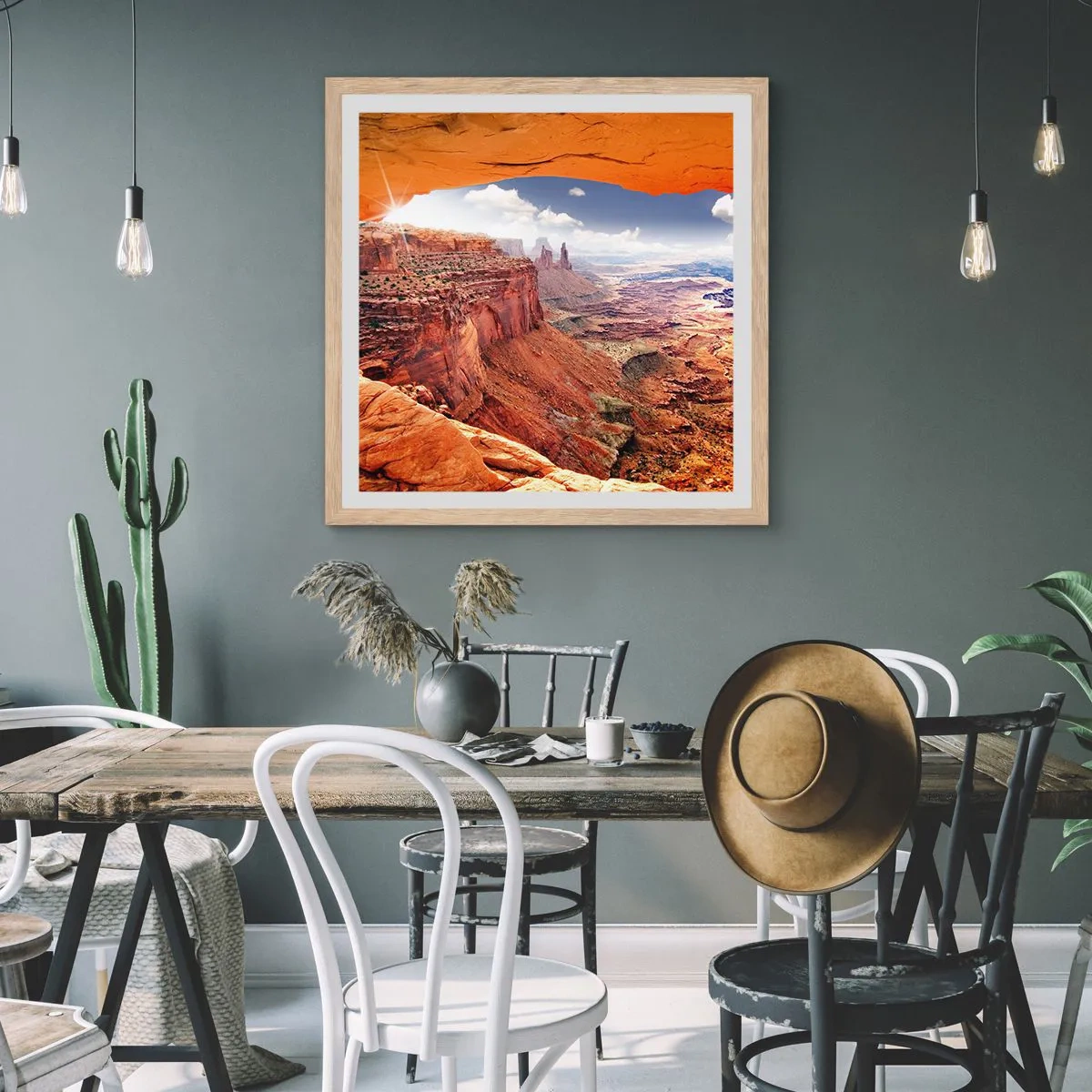 Poster în ramă de stejar deschis - Sculptat de natura însăși - 40x40 cm