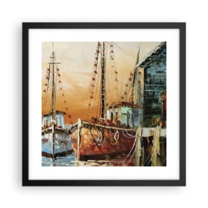 Poster în ramă neagră - Întoarcere pașnică - 40x40 cm