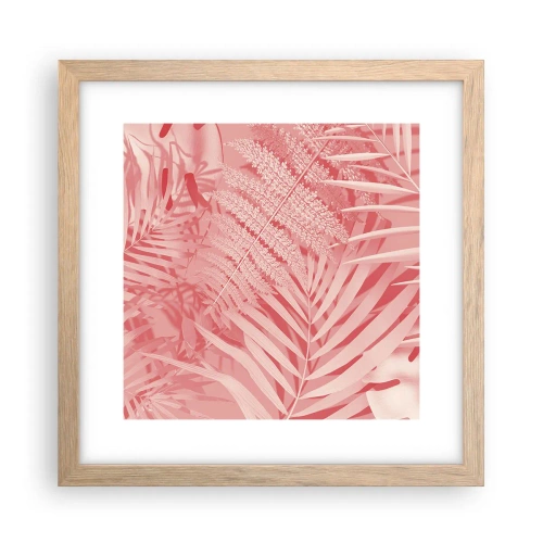 Poster în ramă de stejar deschis - Conceptul roz - 30x30 cm