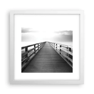 Poster în ramă albă - Departe, departe... - 30x30 cm