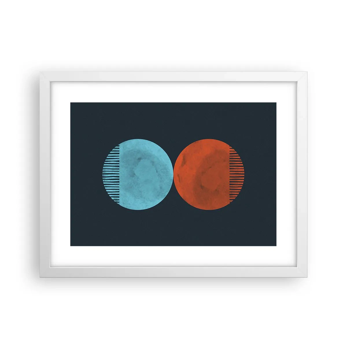 Poster în ramă albă - Doar geometrie? - 40x30 cm