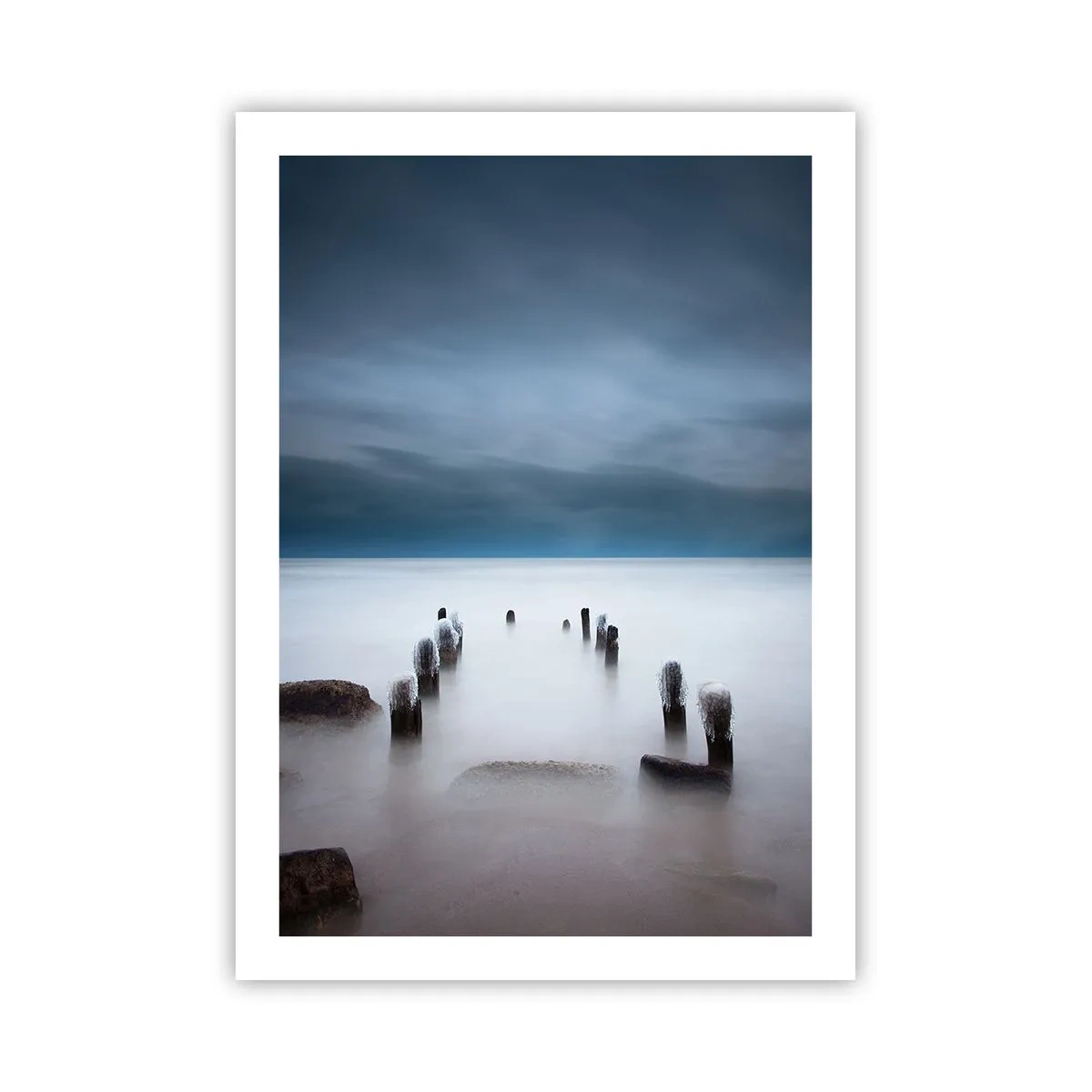 Poster - Un lac în ceața calmă - 50x70 cm