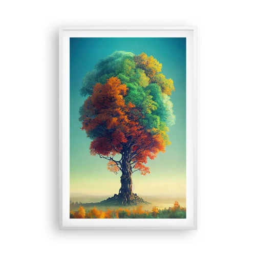 Poster în ramă albă - Stejarul - părintele naturii - 61x91 cm