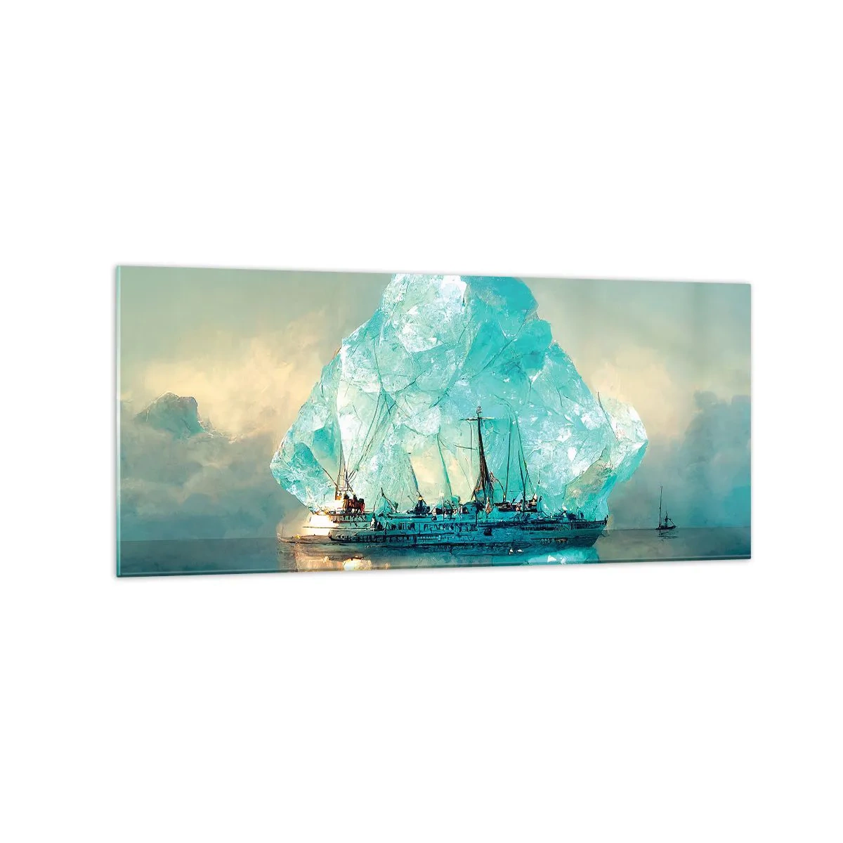 Tablou pe sticlă - Diamant arctic - 120x50 cm