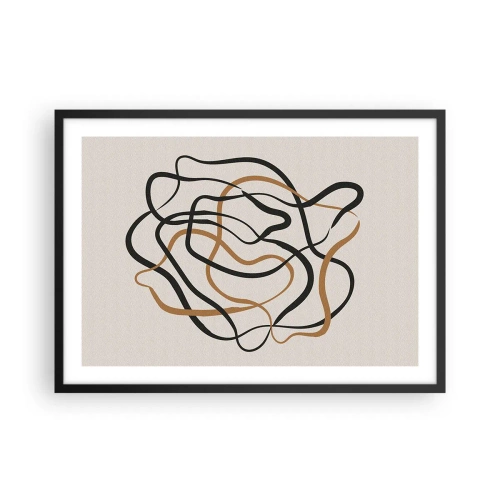 Poster în ramă neagră - Totul s-a încurcat - 70x50 cm