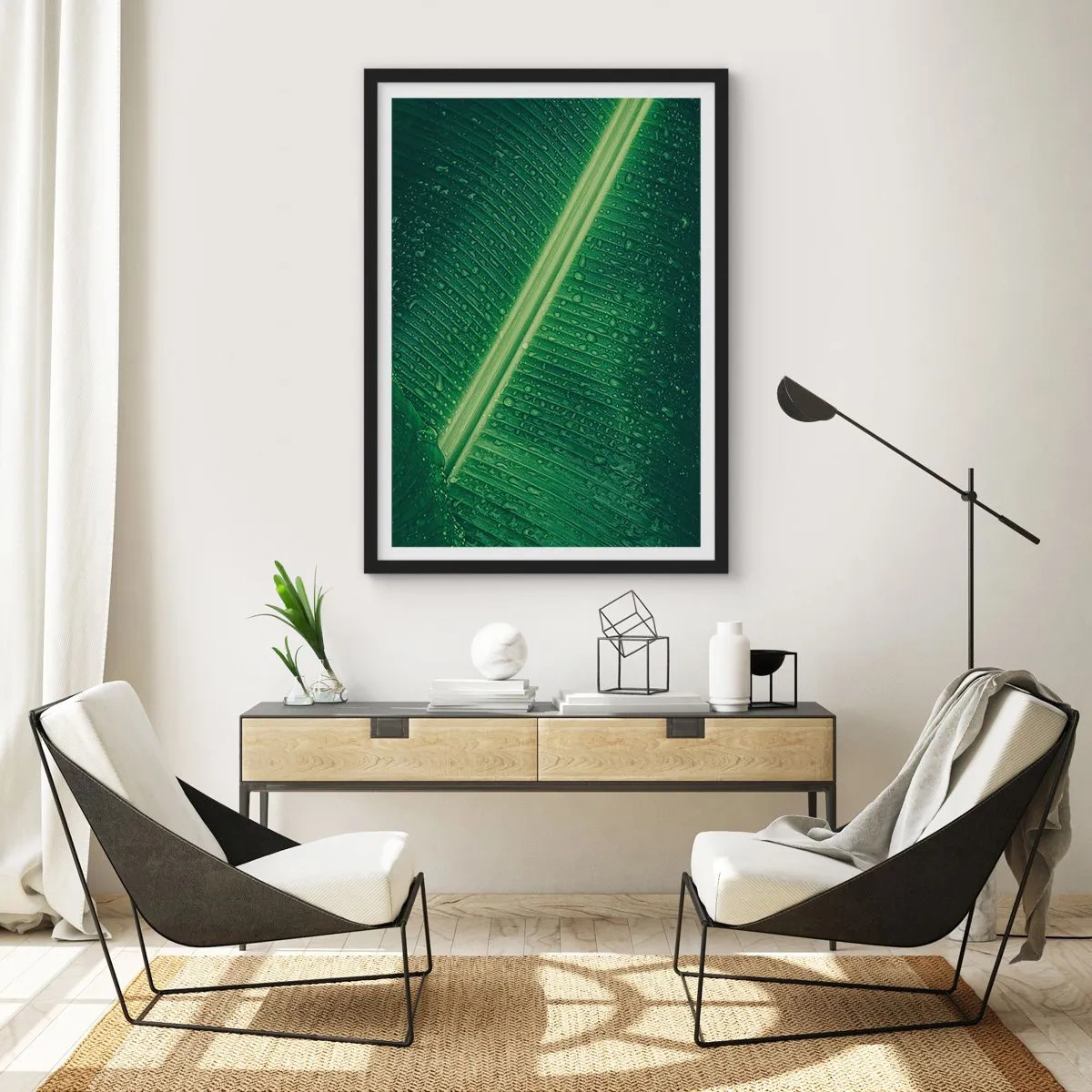 Poster în ramă neagră - Structura verdelui - 40x50 cm