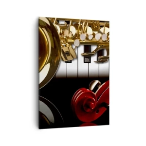 Tablou pe pânză - Tablă, lemn și fildeș - 50x70 cm