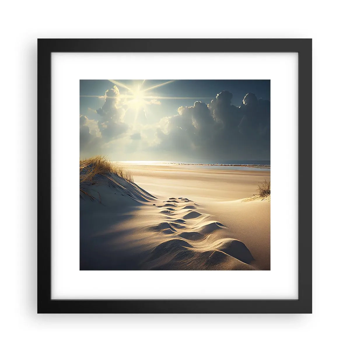 Poster în ramă neagră - Peisaj liniștitor - 30x30 cm