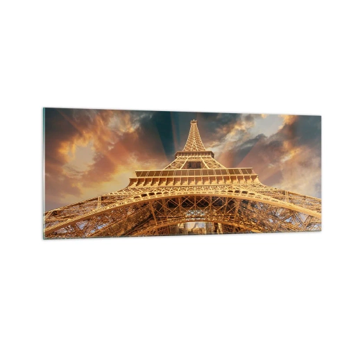 Tablou pe sticlă - Cum a ajuns omenirea la cer - 100x40 cm