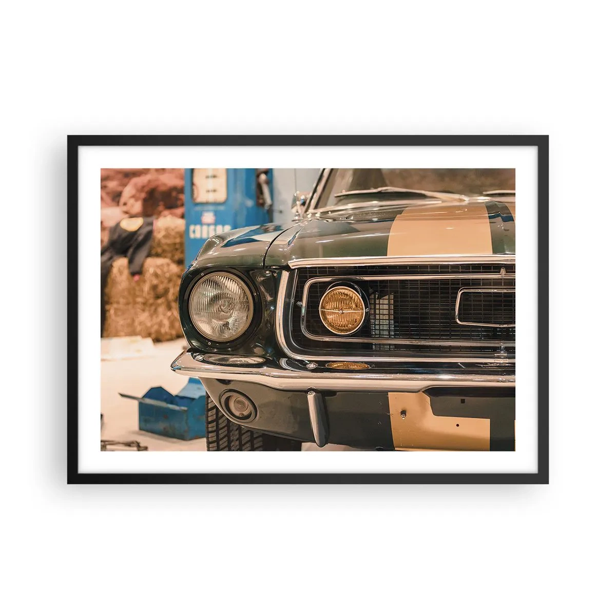 Poster în ramă neagră - Întâlnire cu o legendă - 70x50 cm