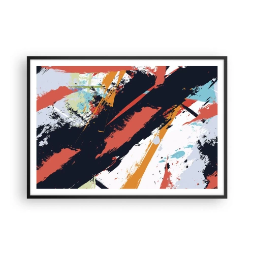 Poster în ramă neagră - Compoziție dinamică - 100x70 cm