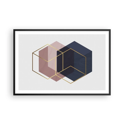 Poster în ramă neagră - Puterea simplității - 91x61 cm