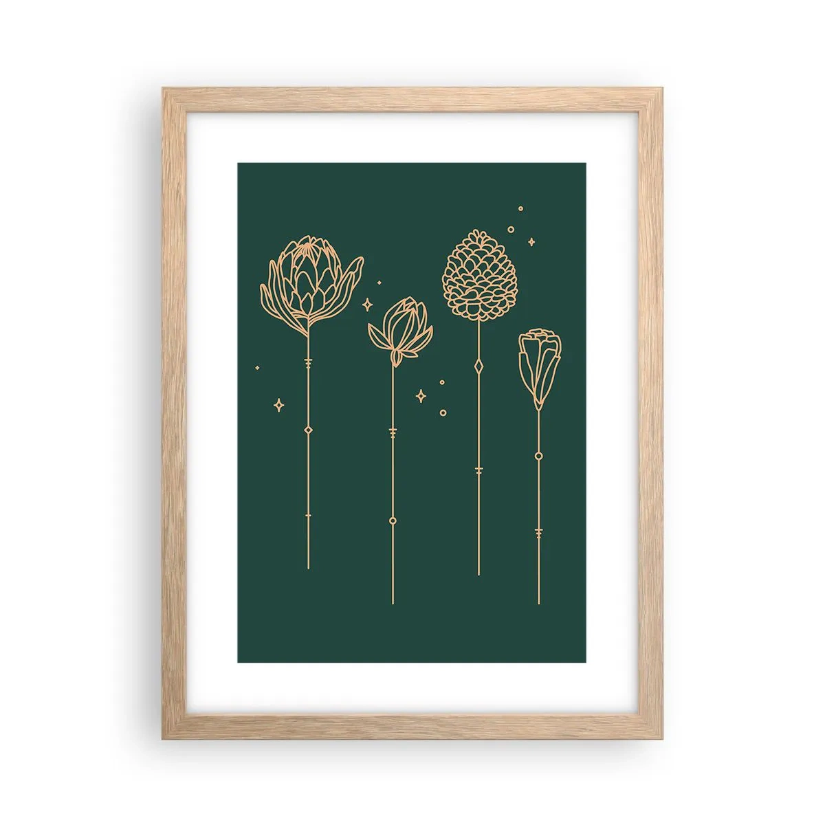 Poster în ramă de stejar deschis - Familia IERBEscu - 30x40 cm