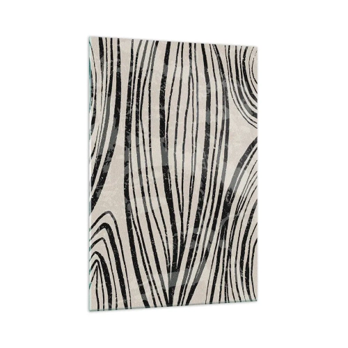 Tablou pe sticlă - Deversare de linii - 70x100 cm