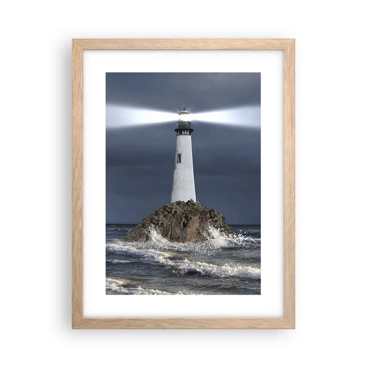 Poster în ramă de stejar deschis - Aici... aici...! - 30x40 cm