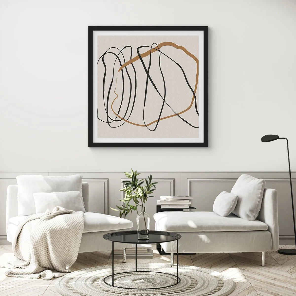 Poster în ramă neagră - Compoziție - Dans posesiv - 50x50 cm