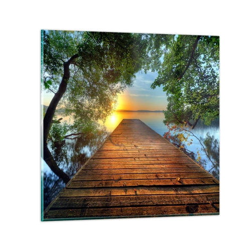 Tablou pe sticlă - Nu te grăbi, stai jos - 50x50 cm