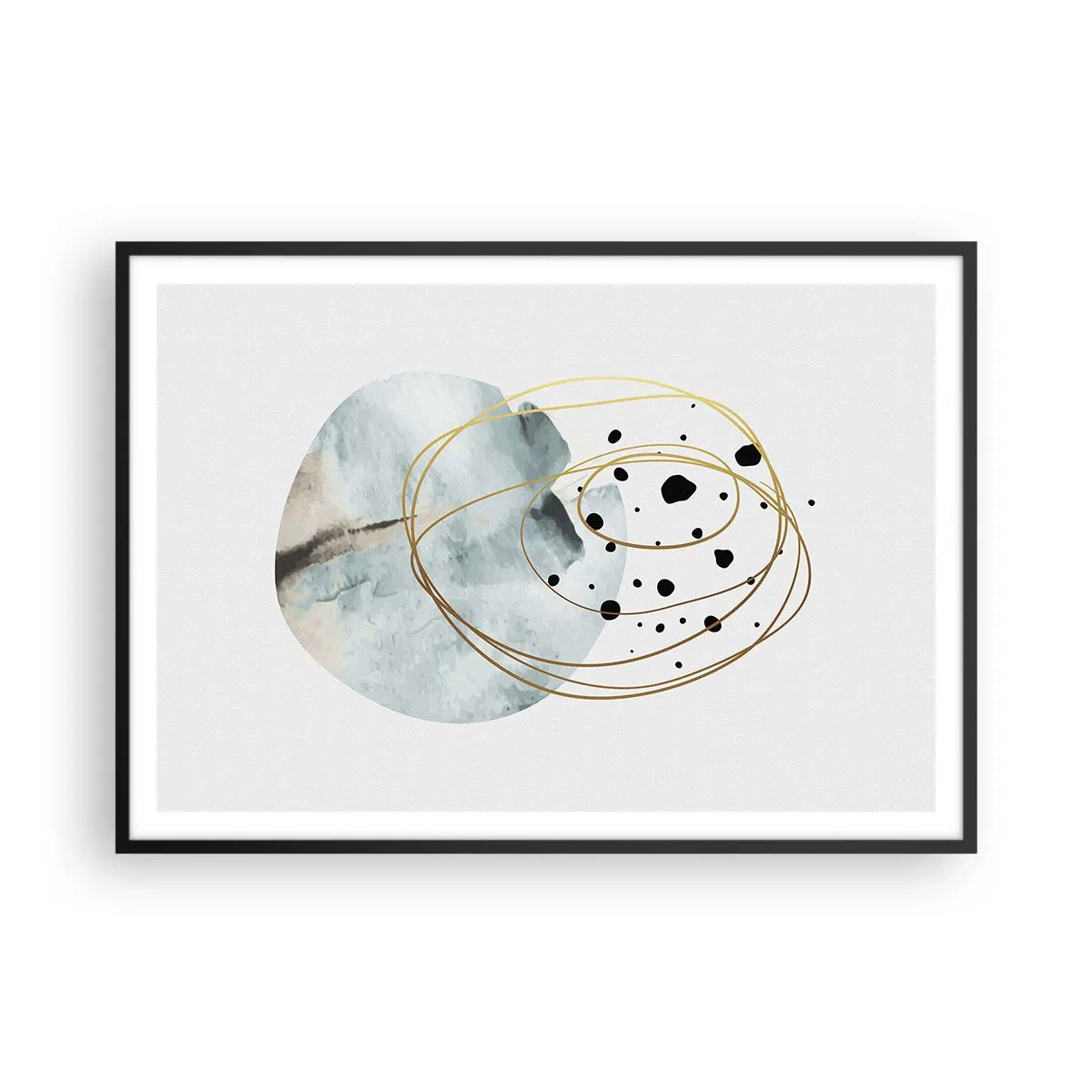 Poster în ramă neagră - În îmbrățișarea spațiului - 100x70 cm