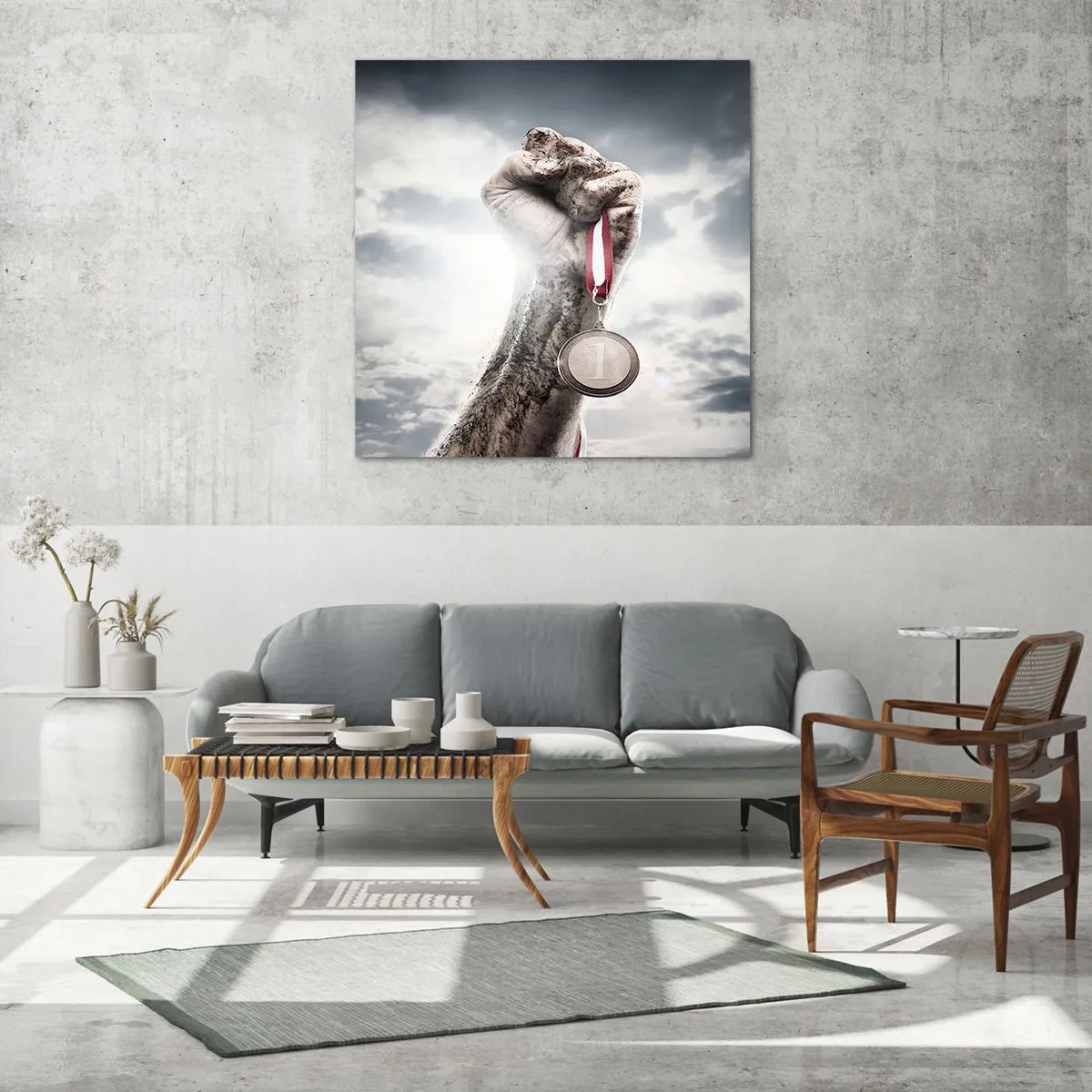 Tablou pe sticlă - Per aspera ad astra - 40x40 cm