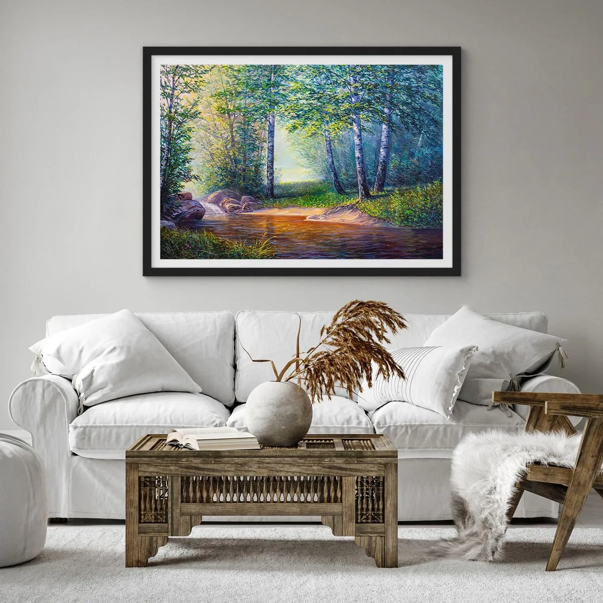 Poster în ramă neagră - Cadru idilic - 91x61 cm
