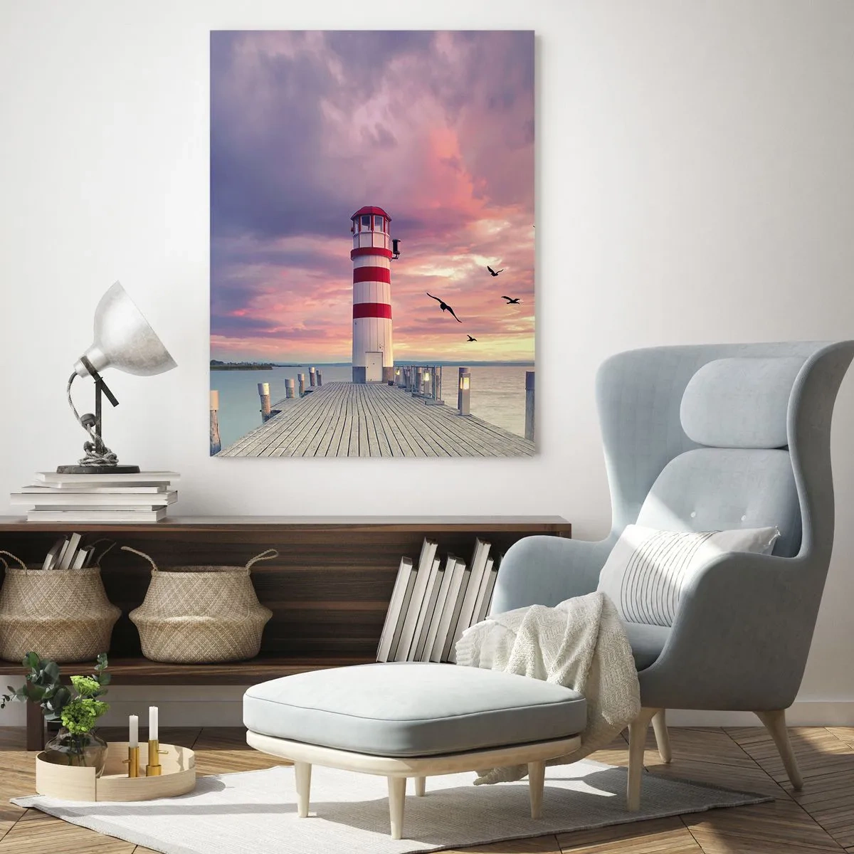 Tablou pe sticlă - Să ne întoarcem în port - 50x70 cm