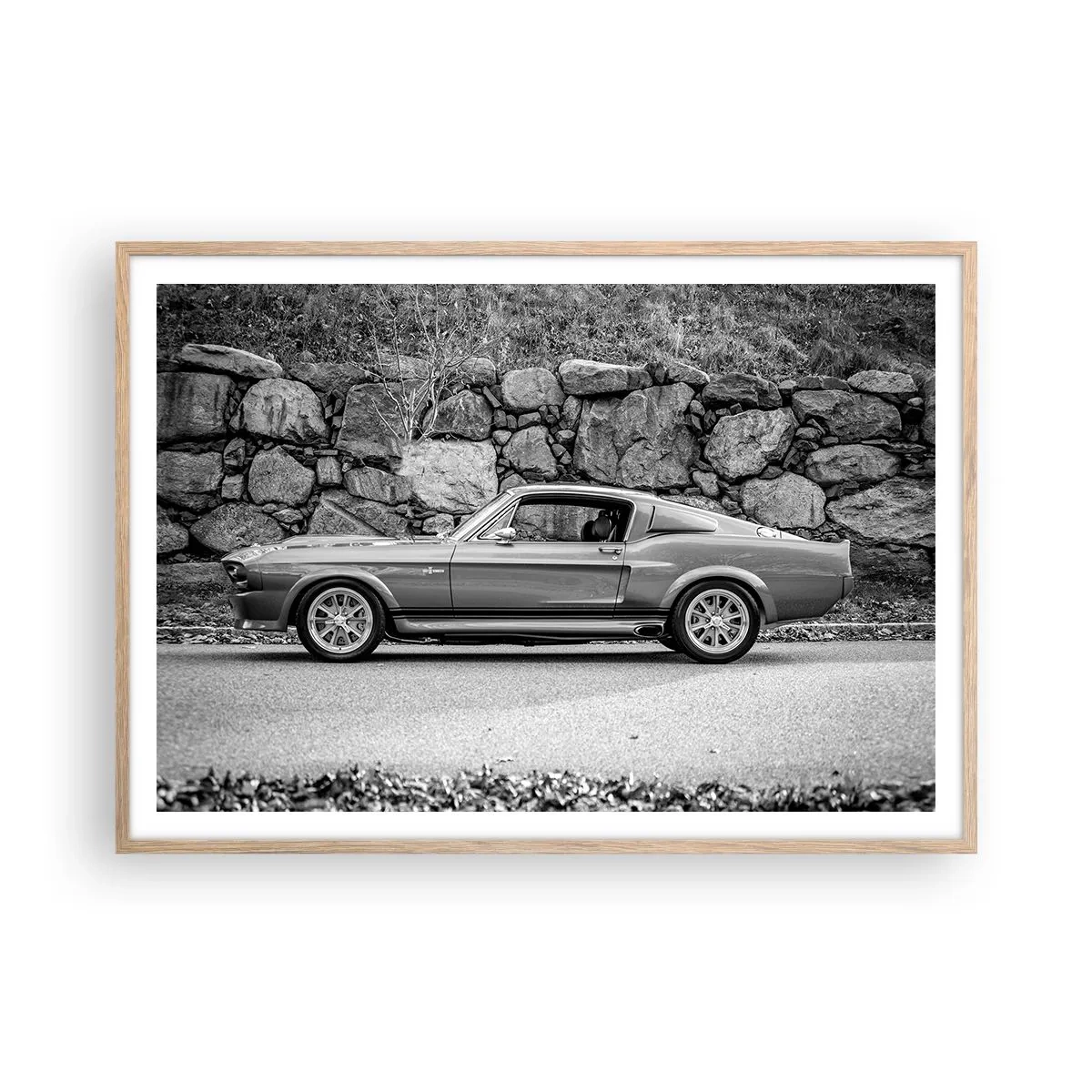 Poster în ramă de stejar deschis - Legenda anilor '60. - 100x70 cm