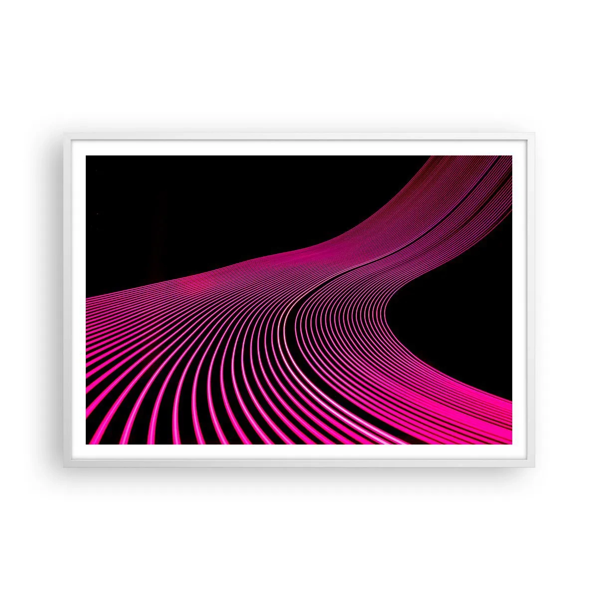 Poster în ramă albă - Bulevardul de lumină - 100x70 cm