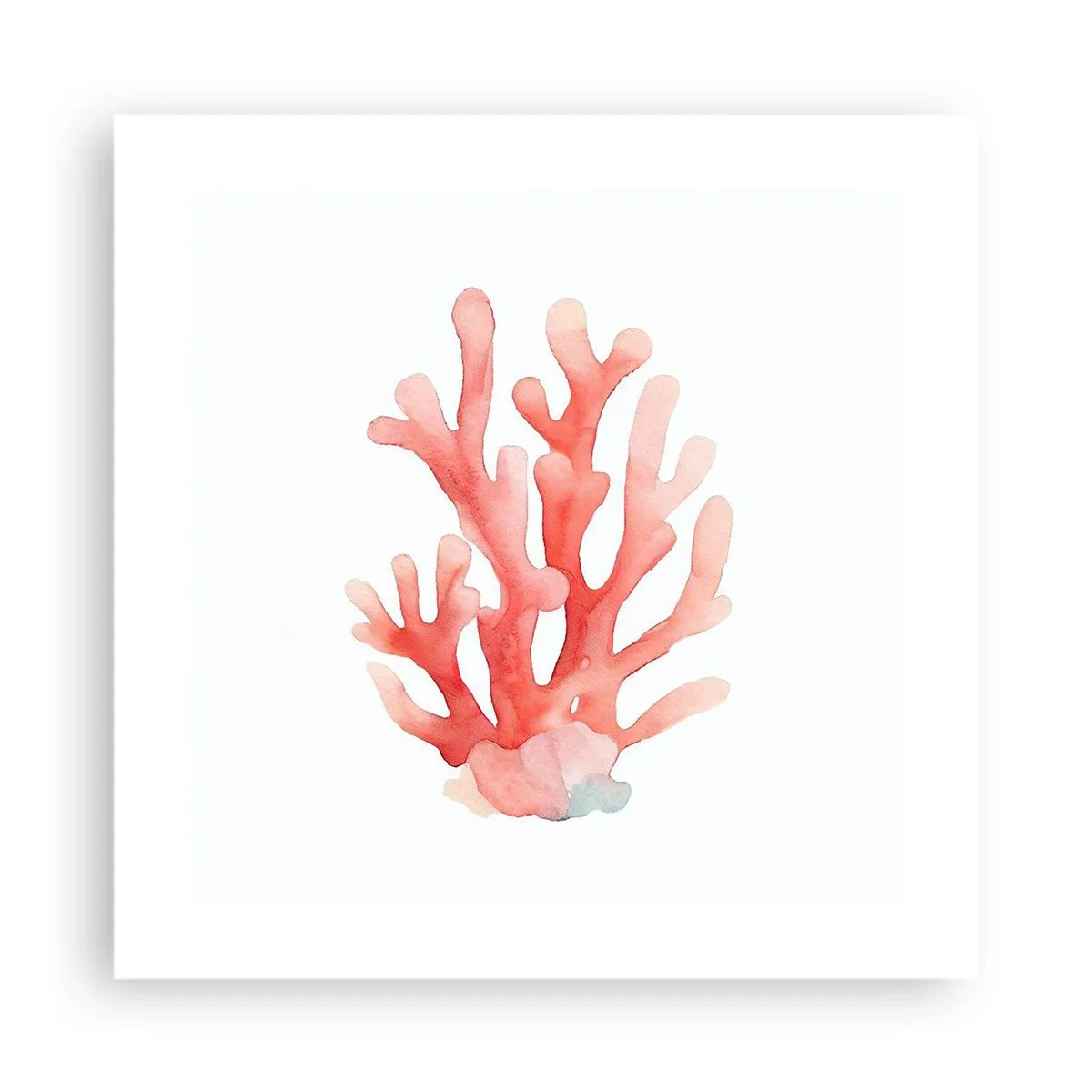 Poster - Culoare de coral - 40x40 cm