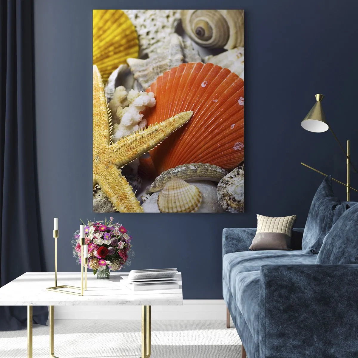 Tablou pe sticlă - Comorile oceanului - 50x70 cm