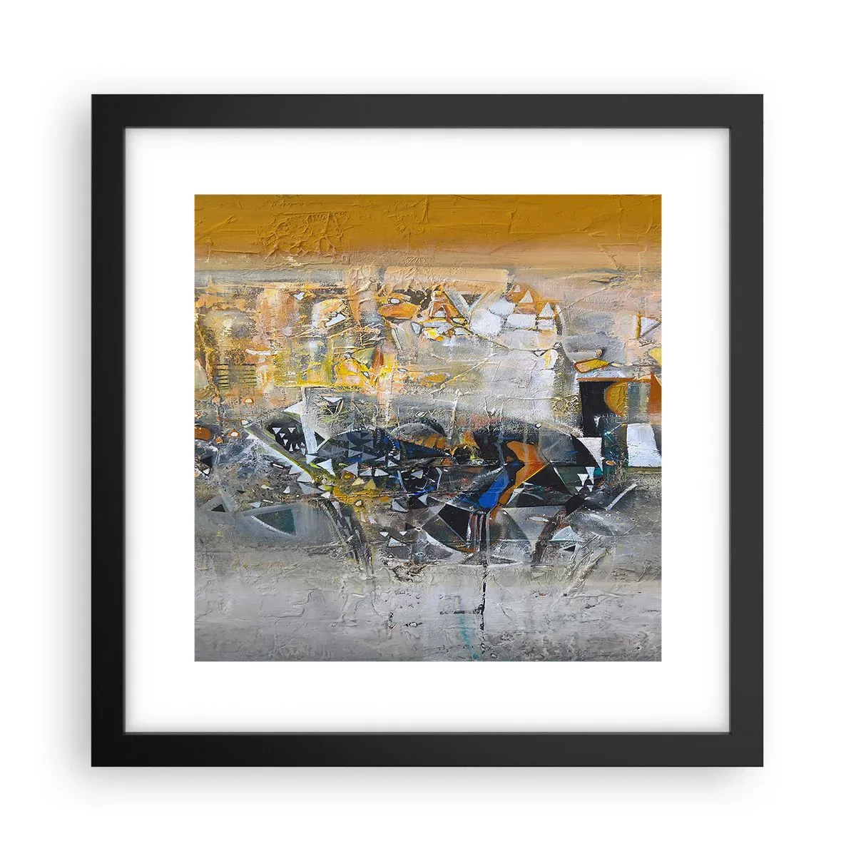 Poster în ramă neagră - Totul va fi bine - 30x30 cm