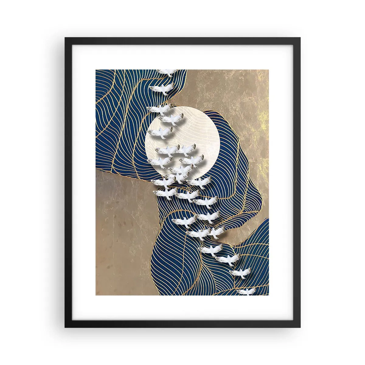 Poster în ramă neagră - Libertate, rătăcire, comunitate - 40x50 cm