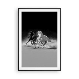 Poster în ramă neagră - Galopul libertății - 61x91 cm