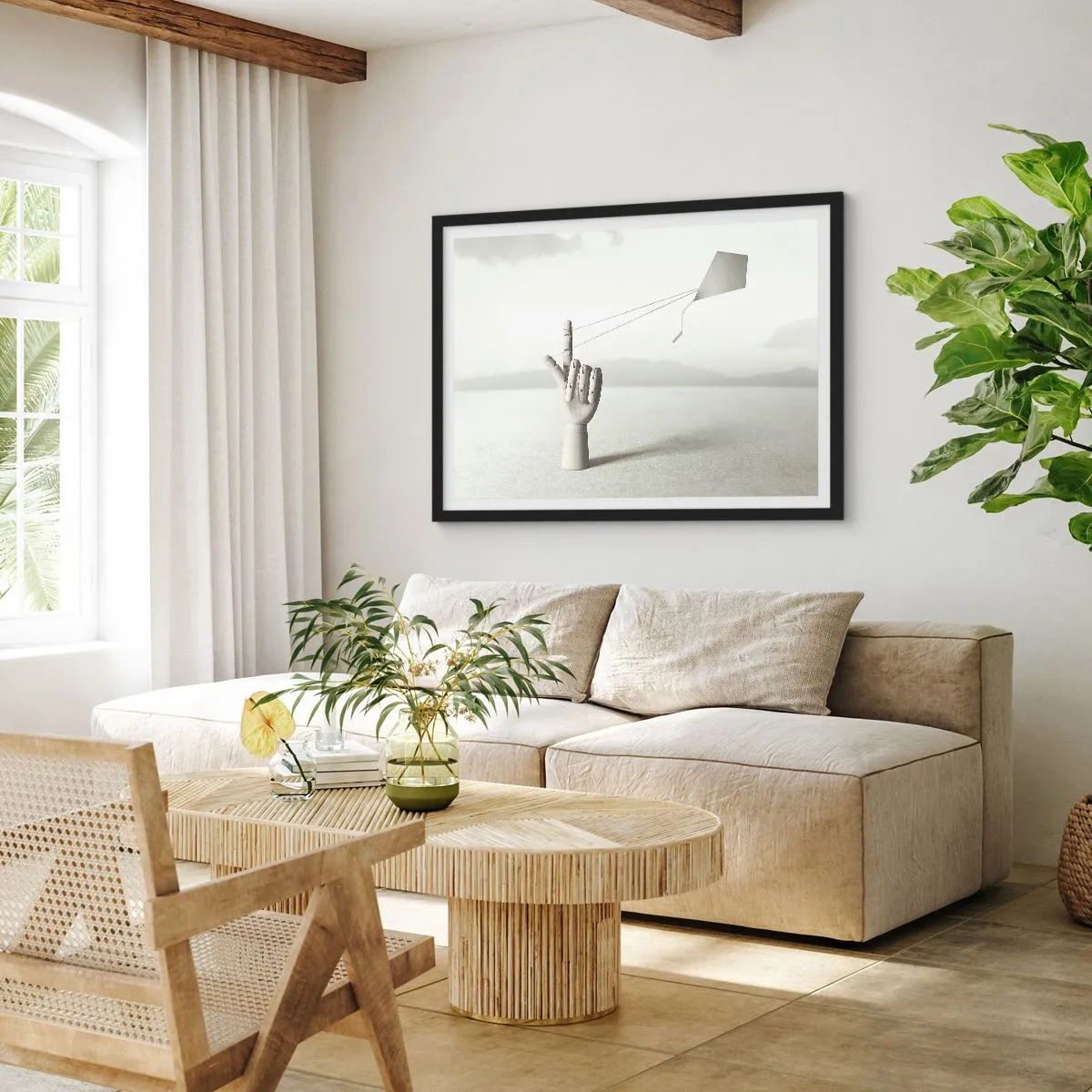 Poster în ramă neagră - Încercare de forță - 70x50 cm