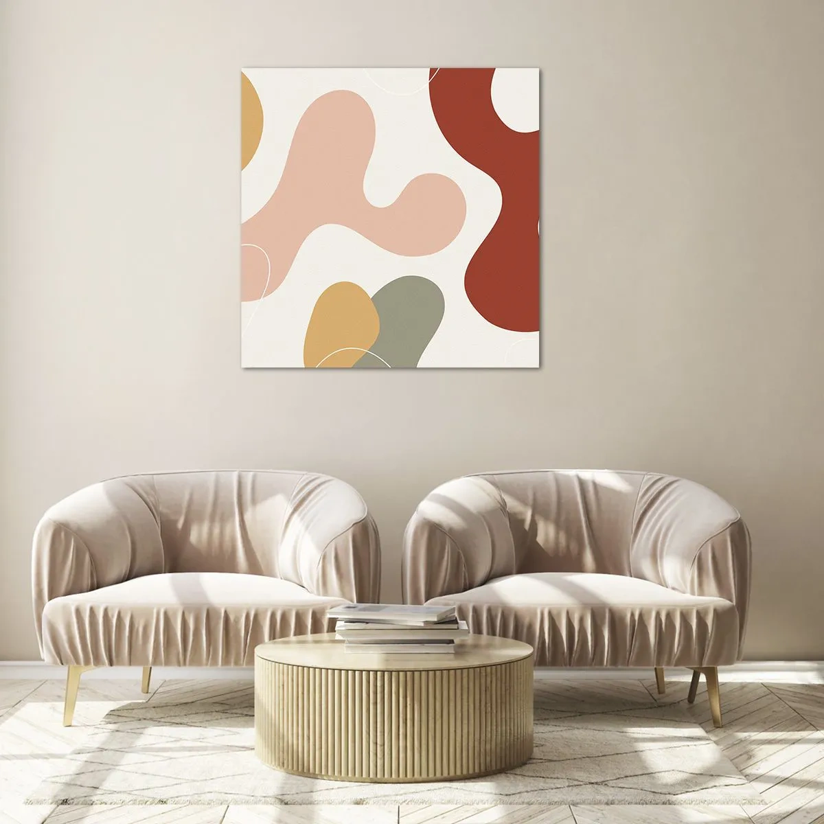 Tablou pe sticlă - Pete colorate? - 50x50 cm