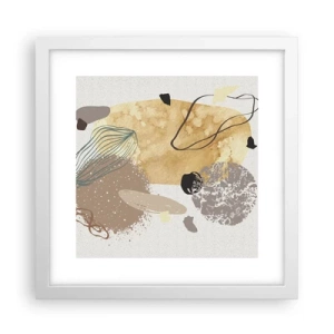Poster în ramă albă - Fluiditatea aplicată - 30x30 cm