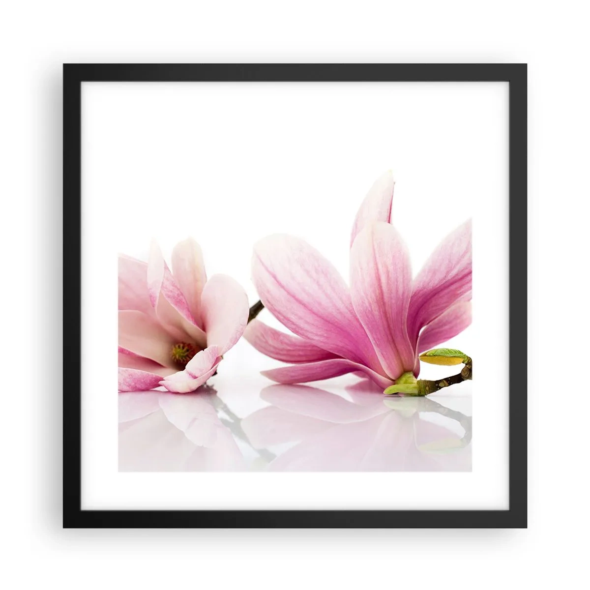 Poster în ramă neagră - Delicate ca o adiere de primăvară - 40x40 cm