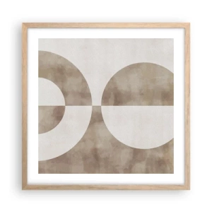 Poster în ramă de stejar deschis - Similitudini și diferențe - 50x50 cm