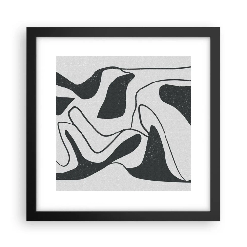 Poster în ramă neagră - Distracție abstractă în labirint - 30x30 cm