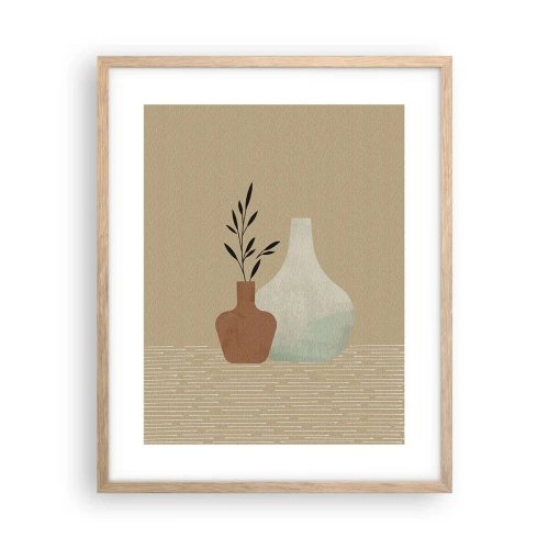 Poster în ramă de stejar deschis - Vasul și ideea sa - 40x50 cm