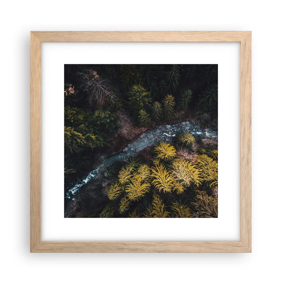 Poster în ramă de stejar deschis - Rapid și mai rapid - 30x30 cm