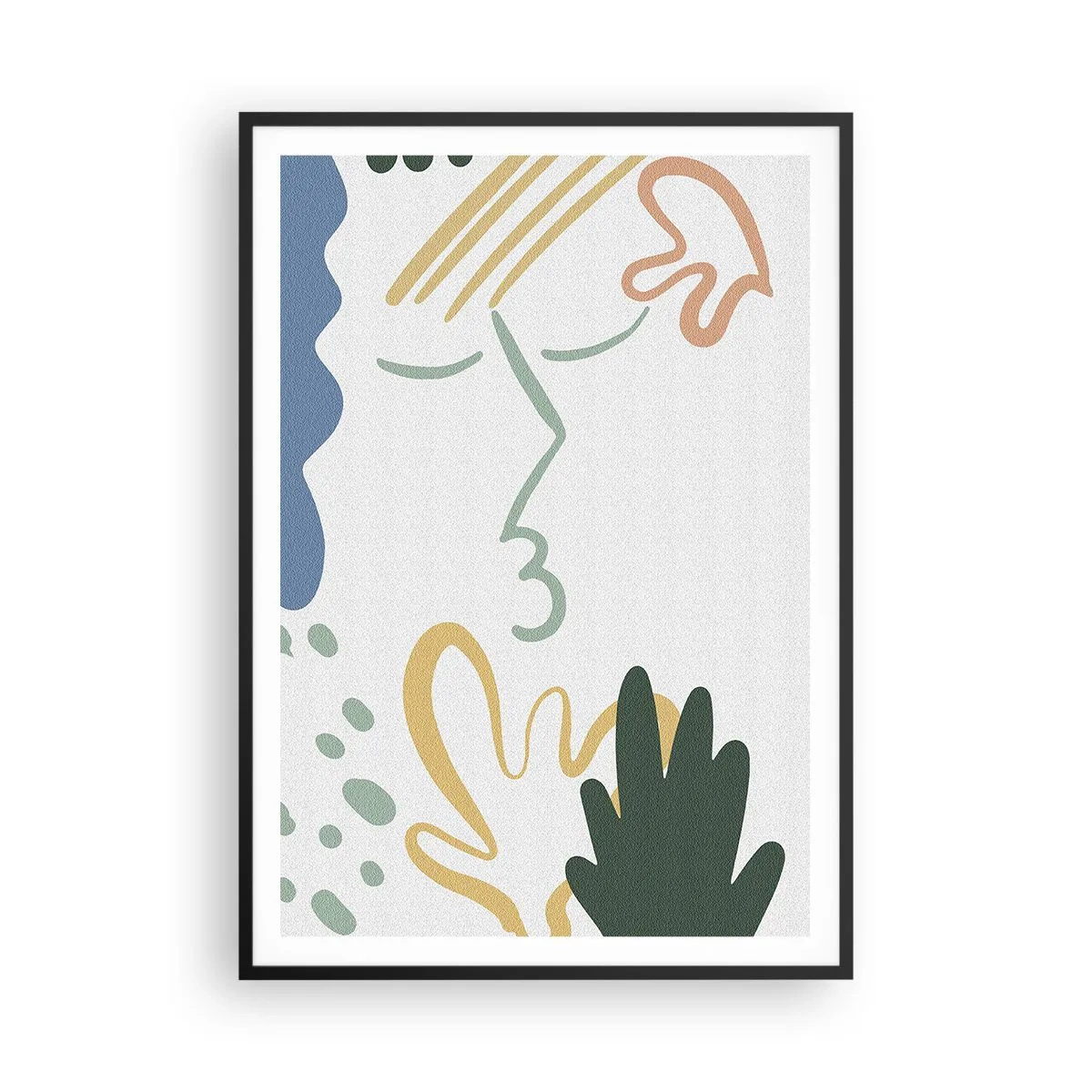 Poster în ramă neagră - Sărut de flori - 70x100 cm