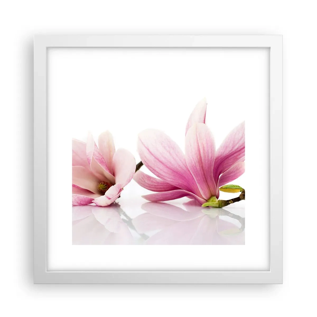 Poster în ramă albă - Delicate ca o adiere de primăvară - 30x30 cm