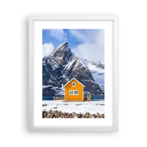 Poster în ramă albă - Vacanță scandinavă - 30x40 cm
