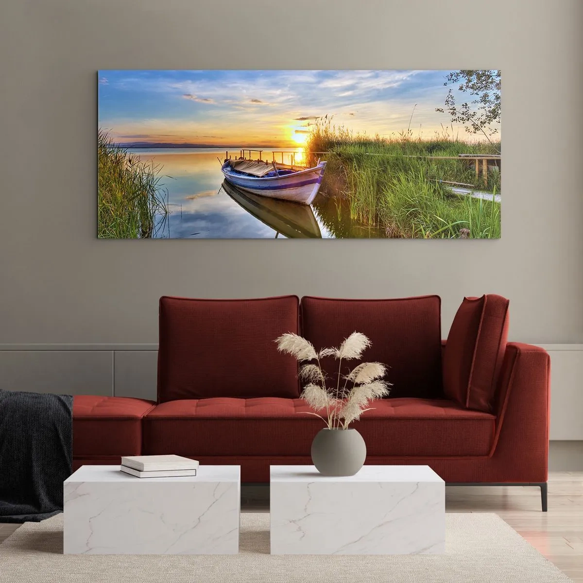 Tablou pe sticlă - Golfulețul viselor împlinite - 120x50 cm